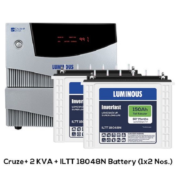 Luminous Cruze+ 2kVA Inverter And ILTT 18048N Tubular Battery(150Ah)