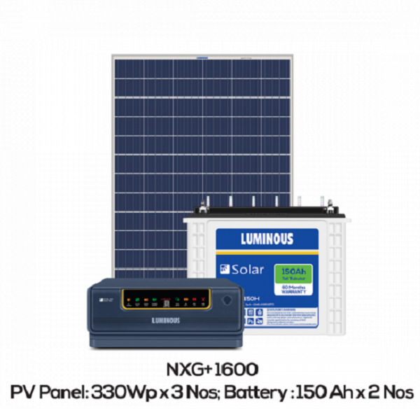 Luminous Solar Off Grid Combo - 1500 VA Inverter 150Ah Battery