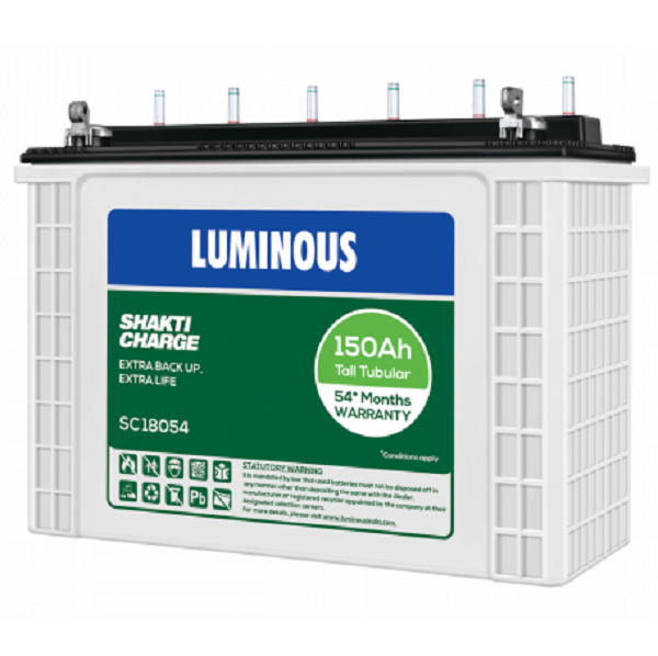 Luminous ShaktiCharge SC18060 150Ah Tall Tubular Battery Price in Noida |