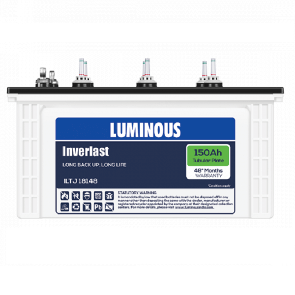Luminous Inverlast ILTJ18148 150Ah Jumbo Tubular Inverter Battery 