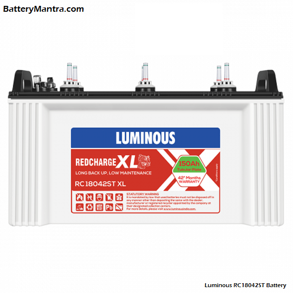 Luminous RedCharge RC18042ST XL 150Ah Tubular Battery