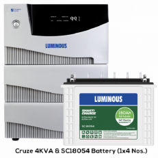 Luminous Cruze 4 KVA Inverter And SC 18054 150Ah Tubular Battery
